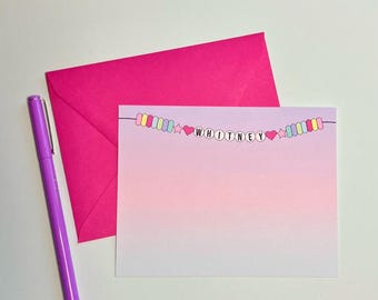 Friendship Bracelet Stationery | Personalized Stationery