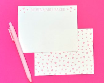 Heart Stationery Set | Personalized Stationery | Baby Stationery