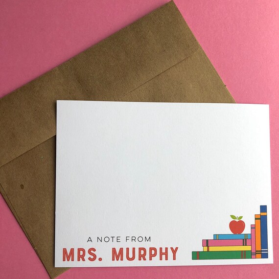 Teacher Stationery Teacher Gifts Personalized Stationery | Etsy