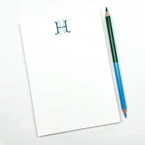 Monogram Notepad Personalized Notepads Etsy