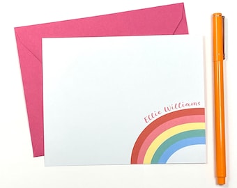 Rainbow Stationery Set | Personalized Stationery | Kids Stationery