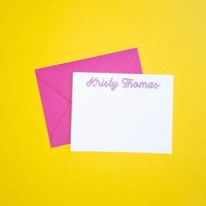 Briefpapierset Shadow Script | Gepersonaliseerde briefpapier