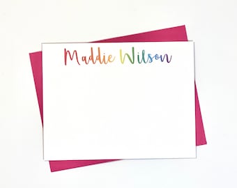 Rainbow Name Stationery Set | Personalized Stationery