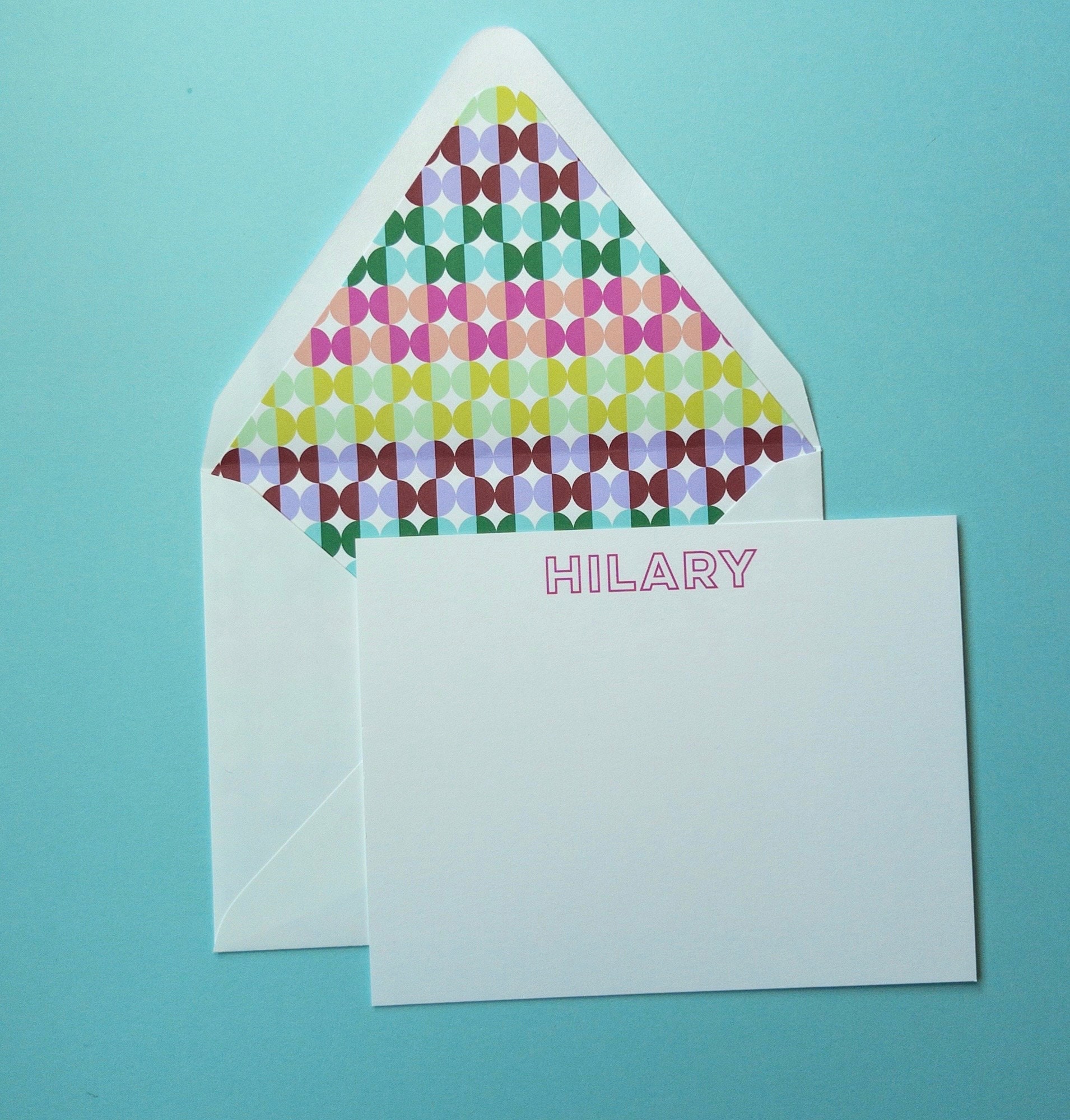 Note Cards Lin's Lined Stationery Set | Personalized Notecards - Etsy