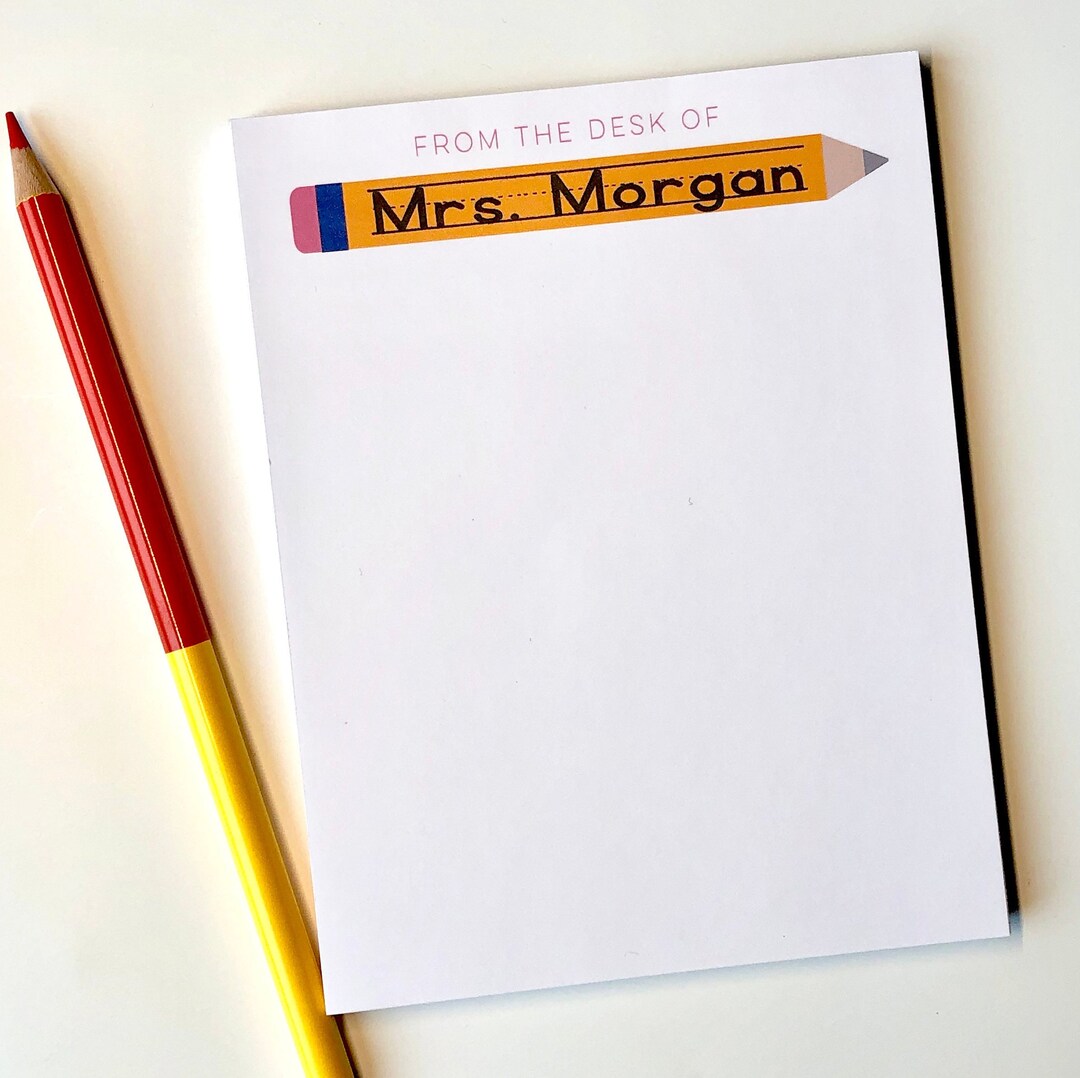 Personalized Teacher Notepad | Custom Stationery Gift - Etsy