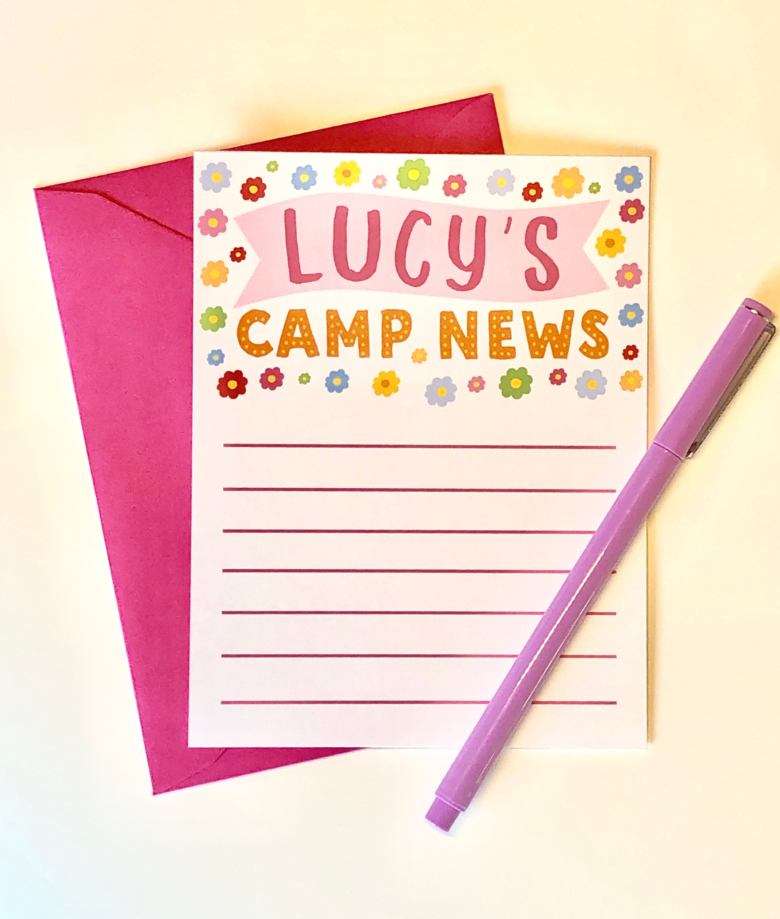 Camp Stationery | Personalized Stationery