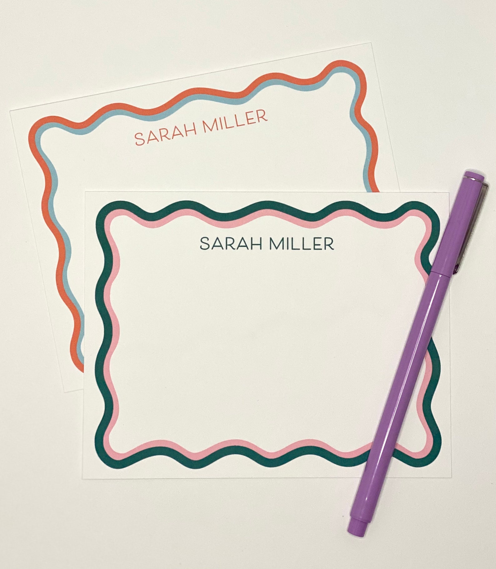 CaraPDesigns Scallop Border Stationery