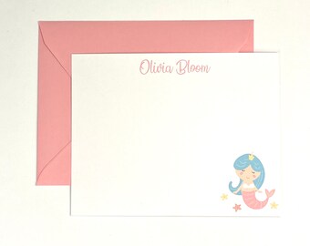 Mermaid Stationery | Personalized Stationery | Girls Stationery