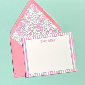 Ensemble de papeterie ligné | Cartes de correspondance personnalisées