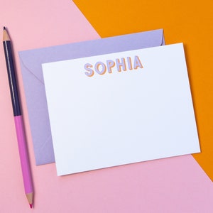 Schatten Text Inline Briefpapier | Personalisiertes Briefpapier