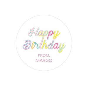 Personalized Birthday Stickers | Gift Tags