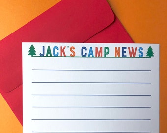 Boys Camp Stationery | Personalized Stationery