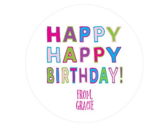 Personalized Birthday Stickers, Gift Stickers, Birthday Stickers, Labels, Kids, Children