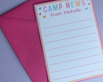 Girls Camp Stationery | Personalized Stationery