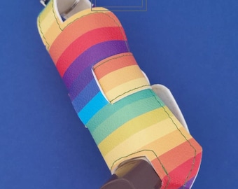 Rainbow Inhaler Cover Case Holder Keyring - Protect Your Inhaler with Style!