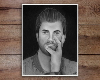 Rhett (Rhett & Link), Graphite Drawing Print