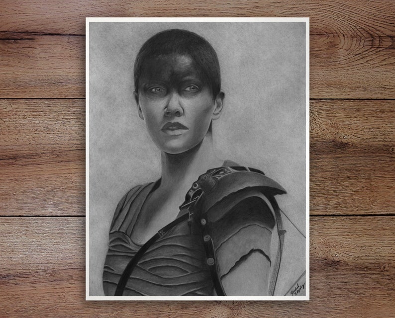 Framed Graphite Drawing Print Furiosa