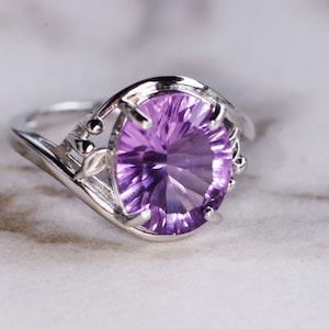 4.45 Carat Amethyst Ring in Sterling Silver