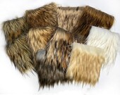 6x6 Pre-Cut Faux Fur Fabric Squares Variety Pack (Set of 10)