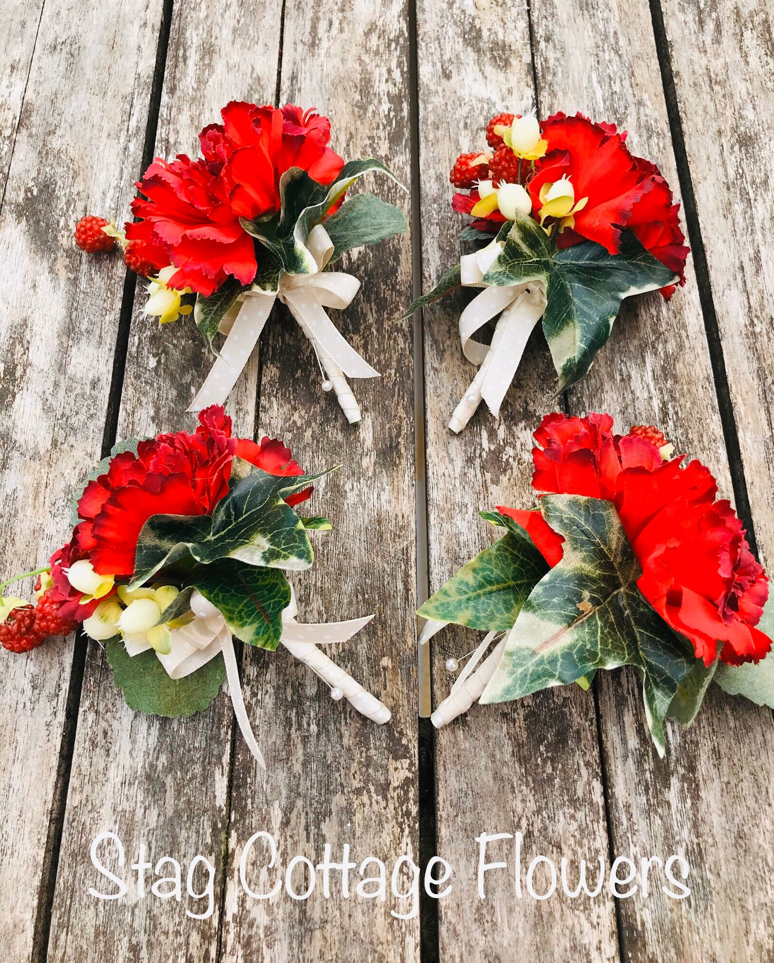 Buttonhole Boutonnière Carnation Buttonhole Wedding Etsy