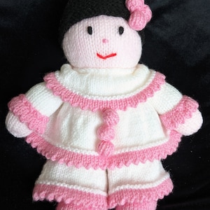 NEU* Pink Pierrot - Handgestrickte Puppe