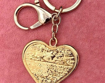 3D printed jewelry: charms, pendants, key chains, discs, hearts, Lanikai, Hawaii, Mokulua Islands, Twin Islands, gold, silver, any size