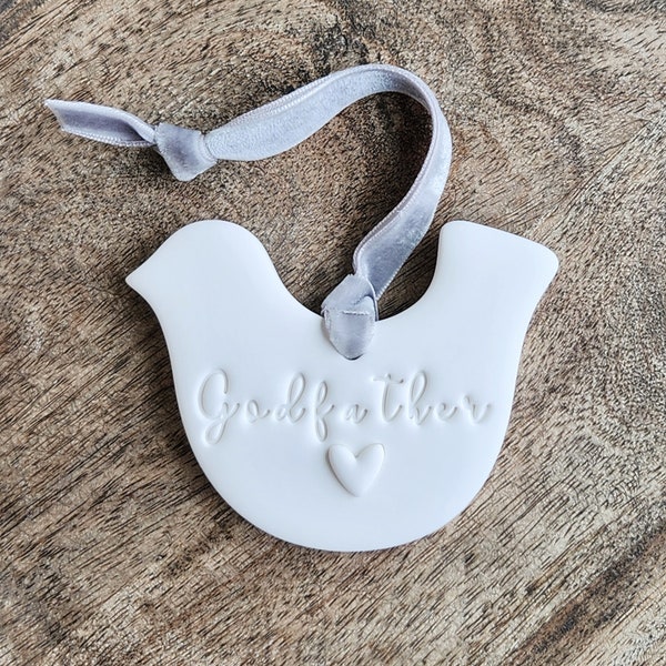 godfather dove ornament 2024 | gift from godchild | godfather gift for baptism | christmas gift from goddaughter | godfather proposal 2025