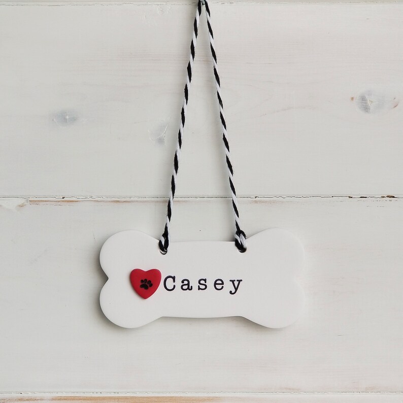 Personalized dog lover gift custom dog bone ornament dog Etsy