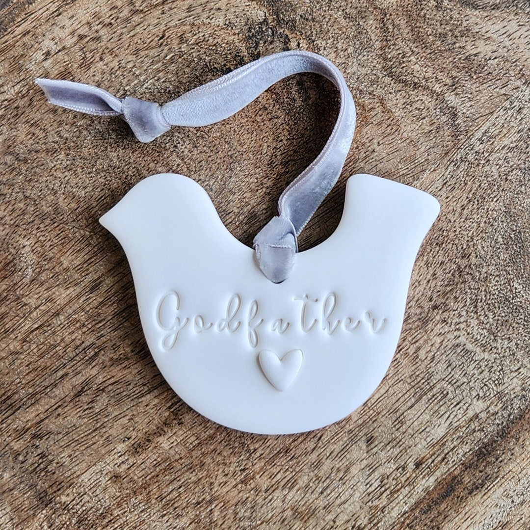 Godfather Dove Ornament 2024 Gift From Godchild Godfather Gift for