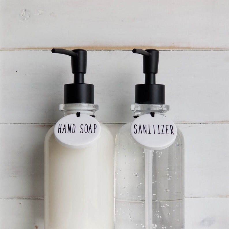 Soap Dispenser Labels Hand Sanitizer Soap Tag Lotion Dish Etsy