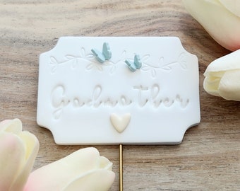 Godmother Plant Pick | Polymer Clay, Butterfly Flower Decoration