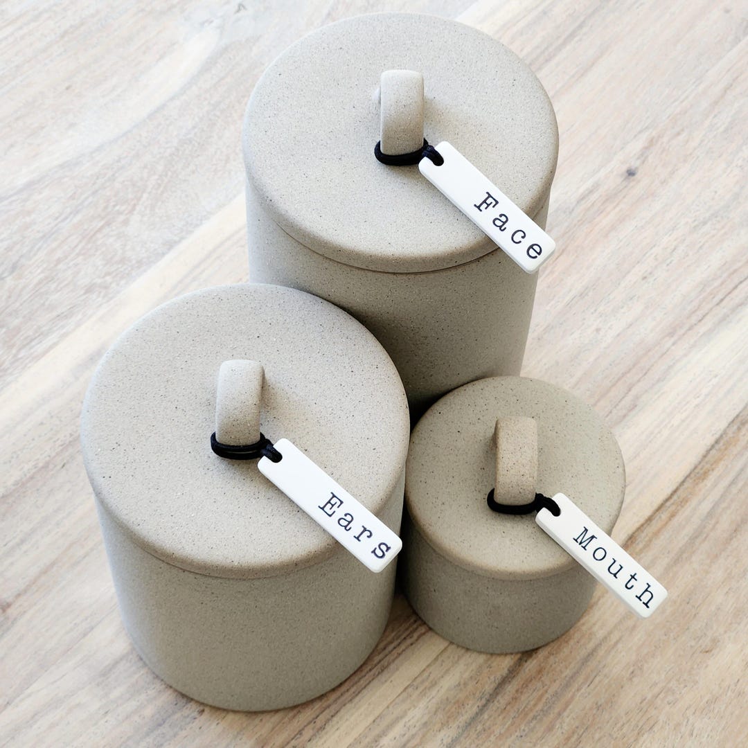 Custom Polymer Clay Dispenser Tag | Personalized Canister Label - Etsy