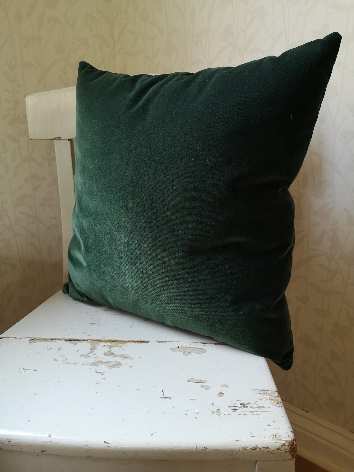 Decorative Moss Green Velvet Pillow Cover, Decor Velvet Cushion Cover