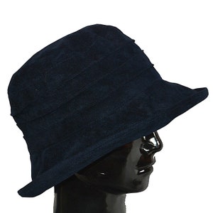 Vintage Style Navy Cloche Downton Abbey Hat in Soft Suedette - Etsy