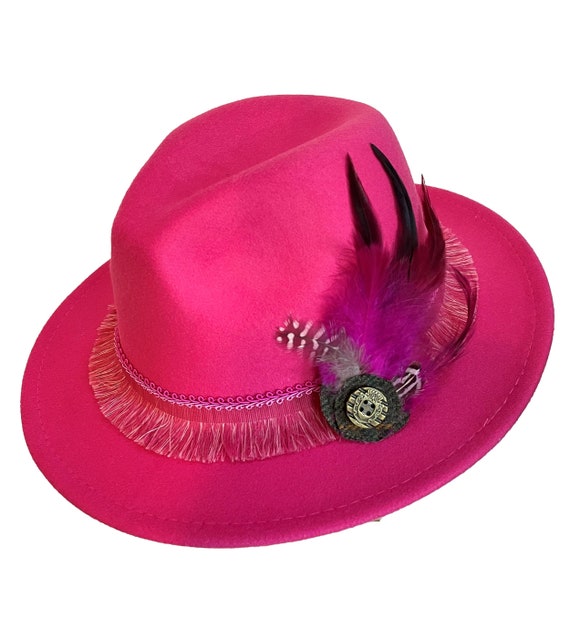 Fashion （MZ362 Pink）Women Bucket Hat Wide Brim Sun Hats Metal