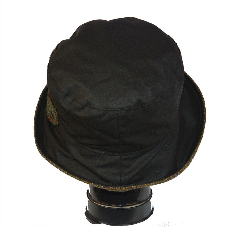 Waterproof Black Rain Hat for Women Warm Winter Waxed Hat Etsy