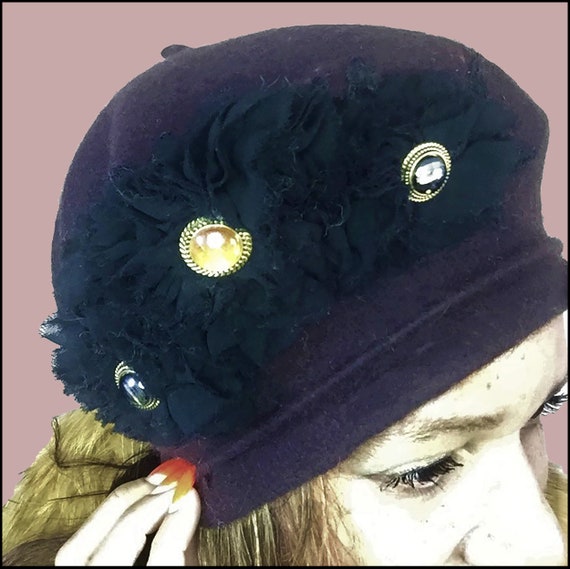 Cappello elegante nero Accessori Cappelli e berretti Cappelli invernali Cappello invernale bianco Cappello caldo da donna Cappello nero Cappello di lana calda Cappello da donna infeltrito 