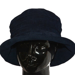 Vintage Style Navy Cloche Downton Abbey Hat in Soft Suedette - Etsy