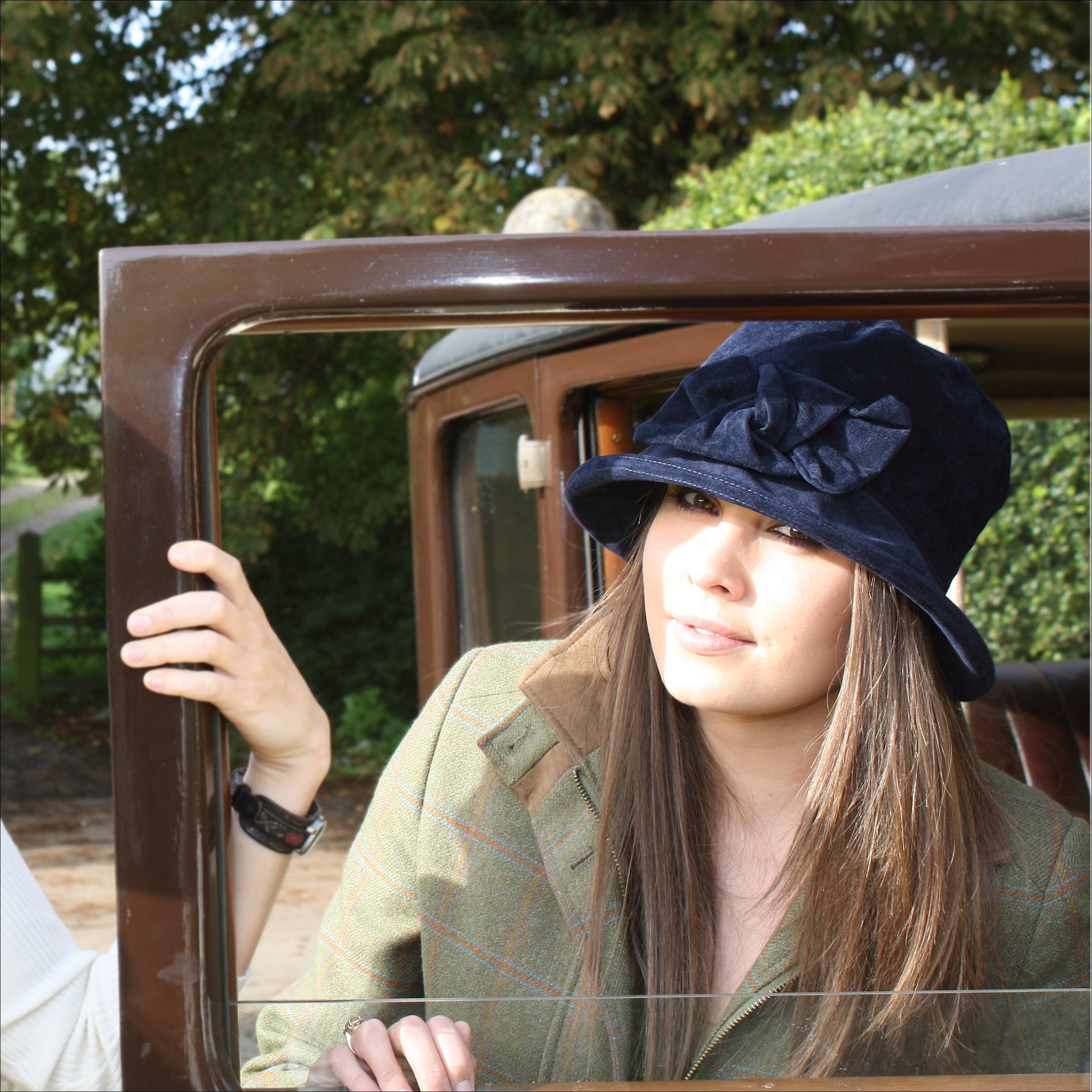 Ladies Navy Blue Winter Downton Abbey 