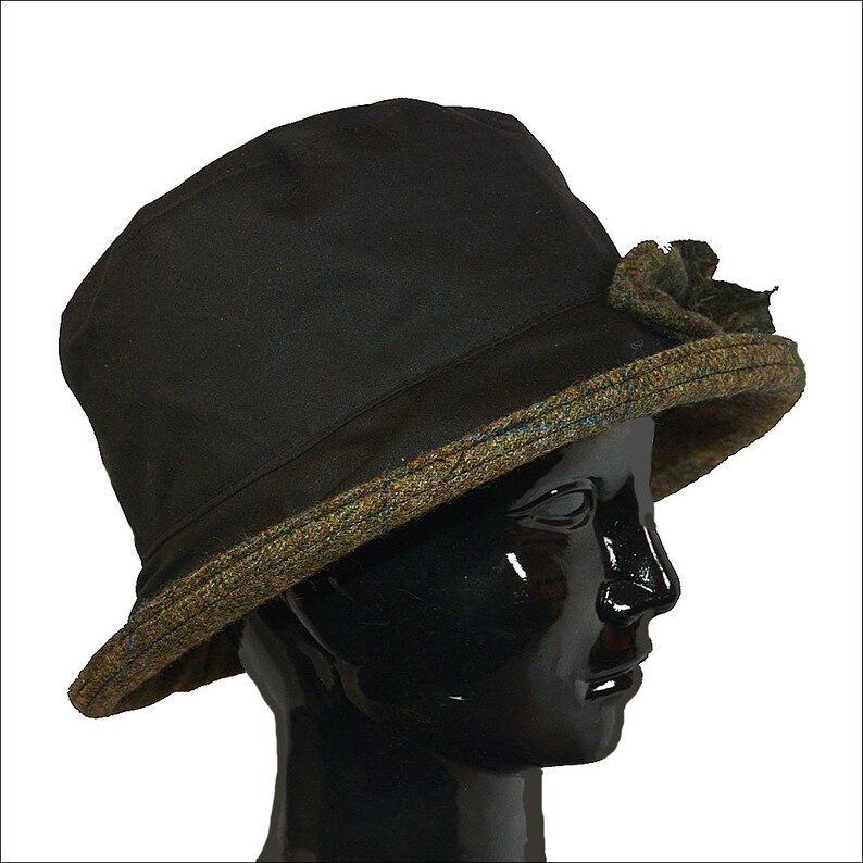 Waterproof Black Rain Hat for Women Warm Winter Waxed Hat Etsy