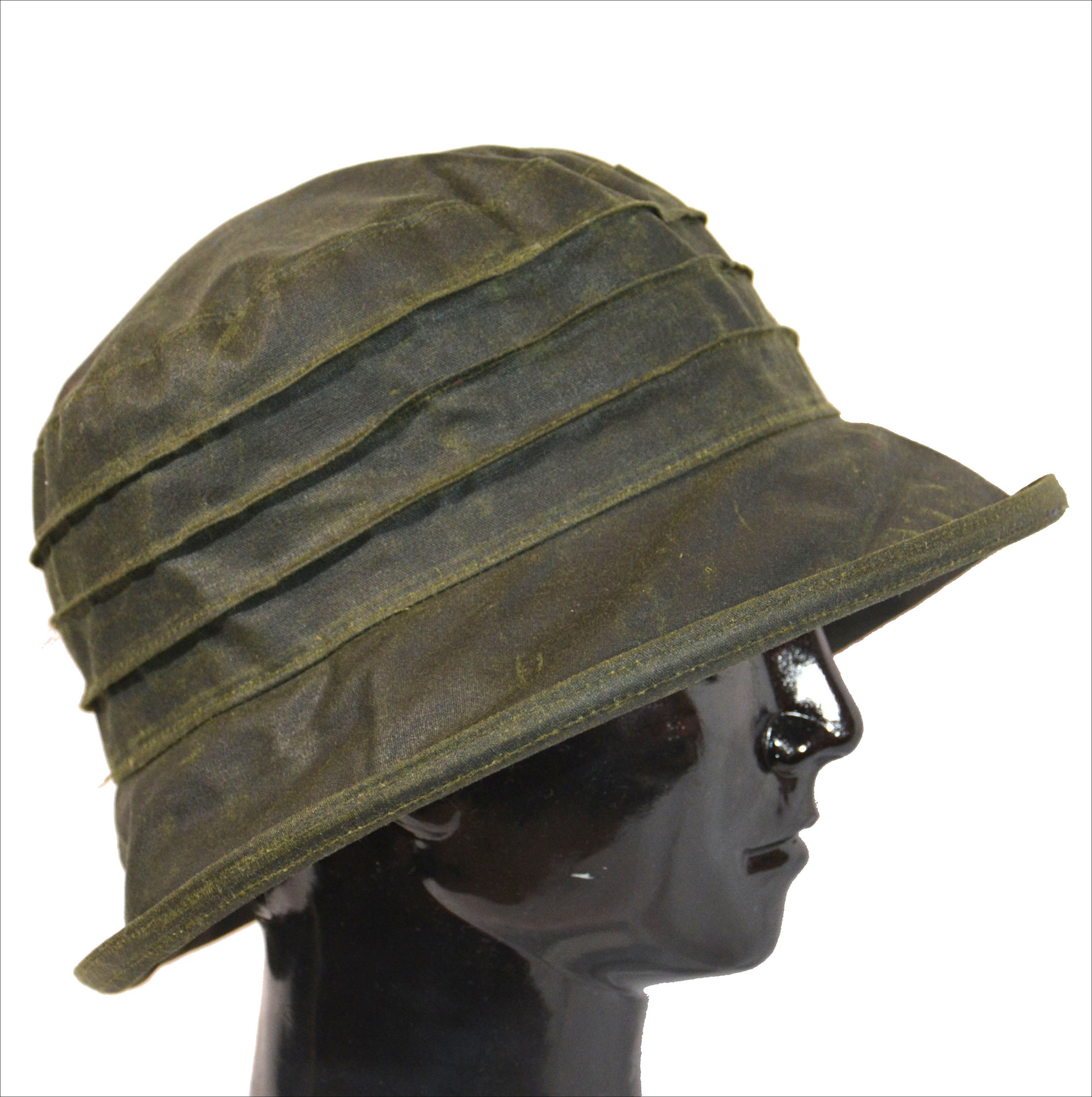Practical Hats Waterproof Green Women's Waxed Rain Cloche Hat, Practical & Stylish ...