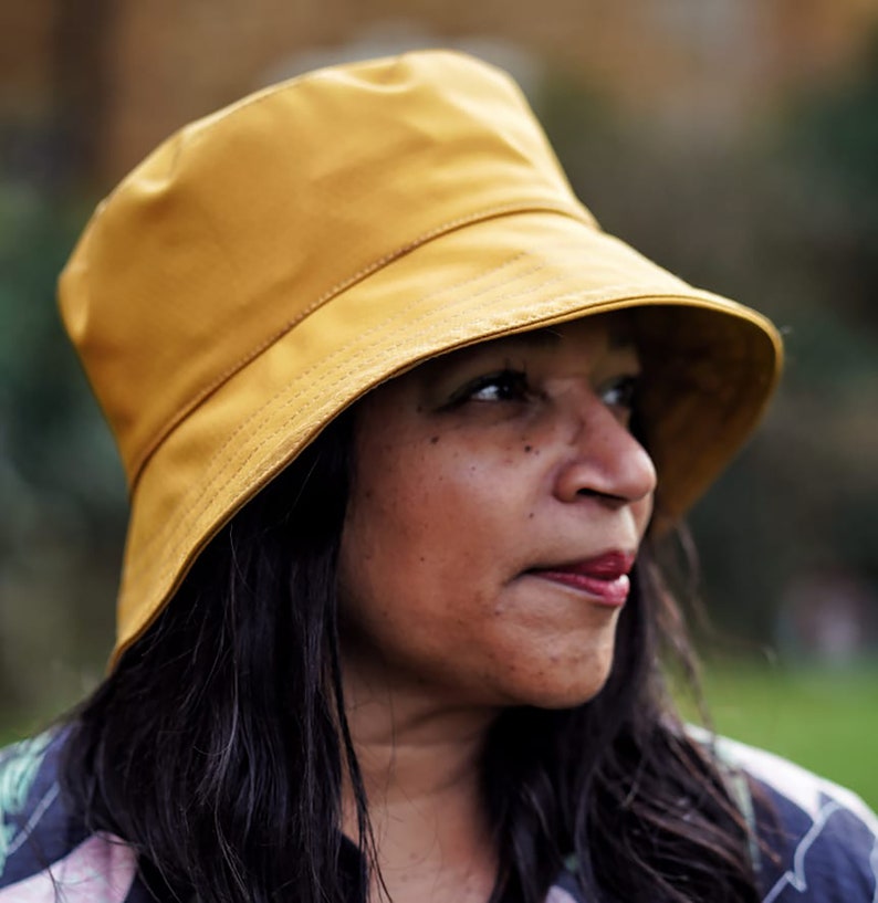 Waterproof Mustard Yellow Bucket Hat Ladies Lightweight Etsy Canada
