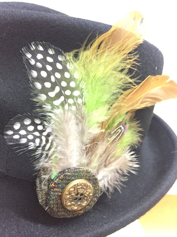 Luxury Green Feather Hat Pin Also 