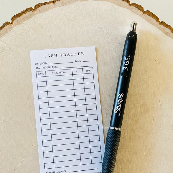 A7 Trackers for Cash Envelopes | Spending Trackers for Budget Envelopes | Money Trackers for A7 Zipper and Laminated Envelopes