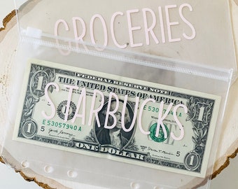 Clear Cash Envelopes | Zipper Envelopes | A6 Binder Envelopes