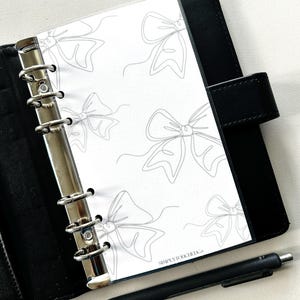 Minimalistic Bow Dashboard, A6 Laminated Planner Dashboard