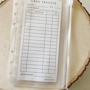 Trackers for Cash Envelopes | Spending Trackers for Budget Envelopes | Money Trackers for A6 Zipper and Laminated Envelopes image 4