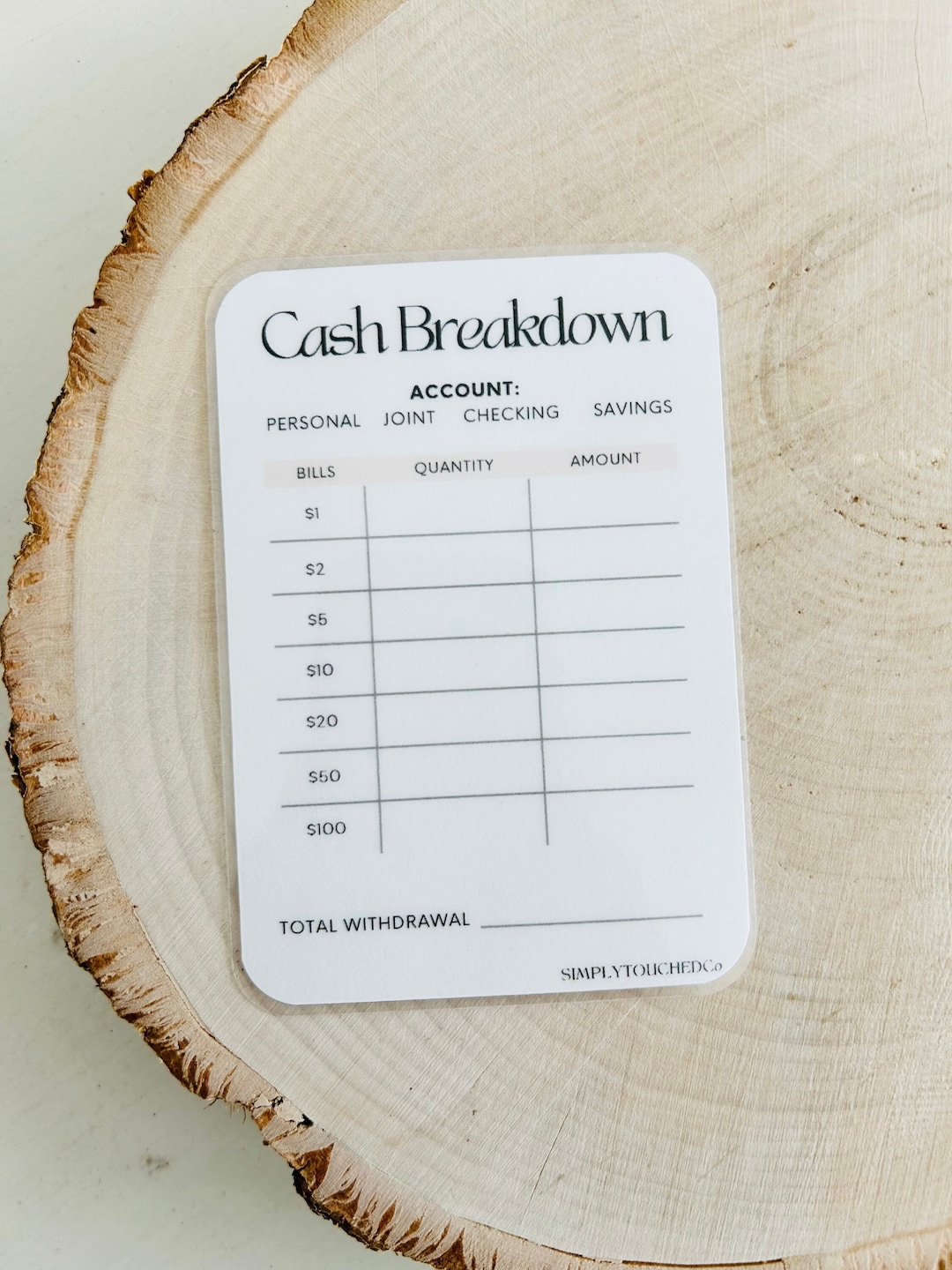 Reusable Drop Slips Laminated Cash Breakdown, Bank Teller Reusable Slips - Etsy