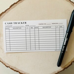 Horizontal Trackers for Cash Envelopes | Spending Trackers for Budget Envelopes | Money Trackers for A6 Zipper and Laminated Envelopes