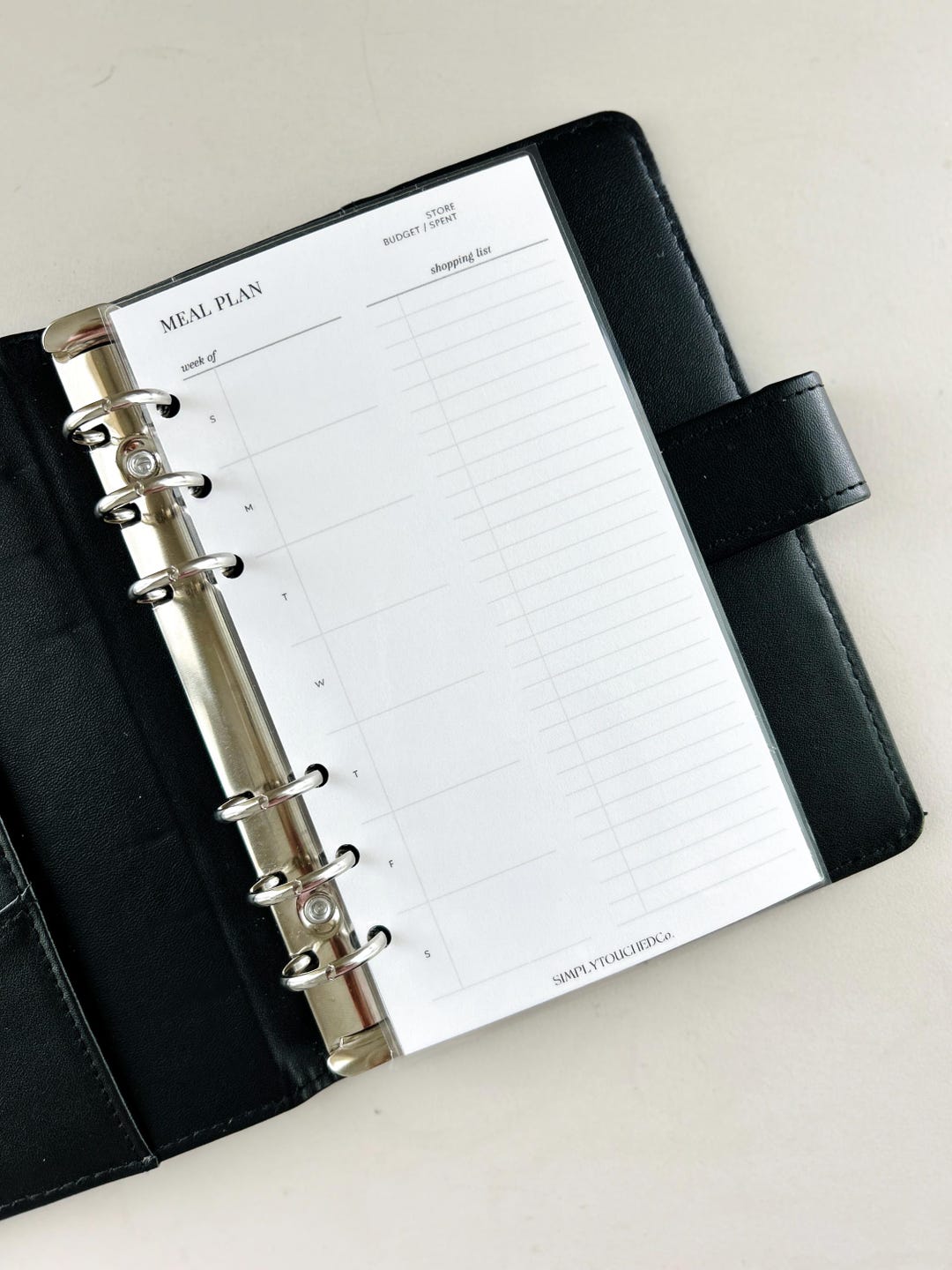 Laminated Meal Plan and Grocery List Insert, A6 Weekly Meal Planner ...